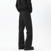 Men Cleanfit Black Draped Loose Straight Flared Casual Pants