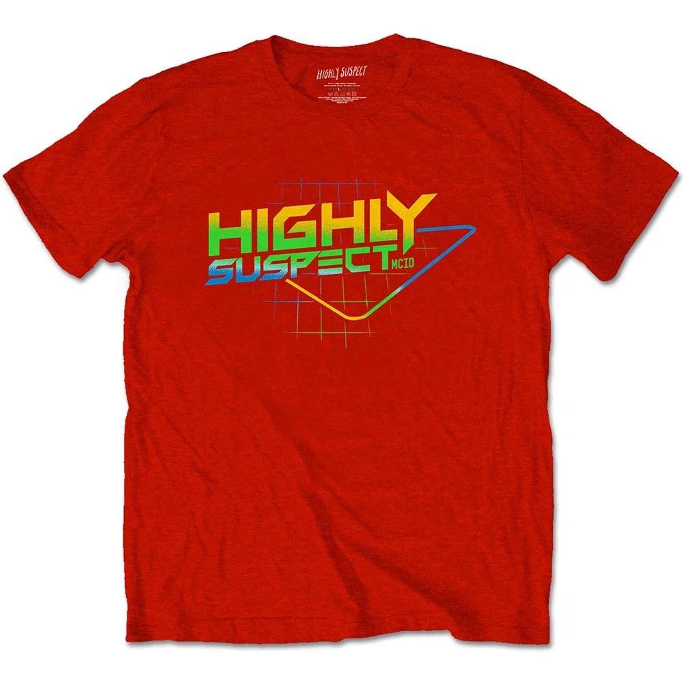 Men s Highly Suspect Gradient Type Slim Fit T-shirt Medium Red XXXL