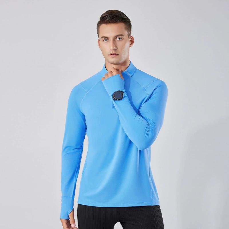 

Новый спортивный костюм для йоги с длинными рукавами, быстросохнущий, повседневный, эластичный, для похудения и бега, тренировочный, теплый, для фитнеса XXL синий