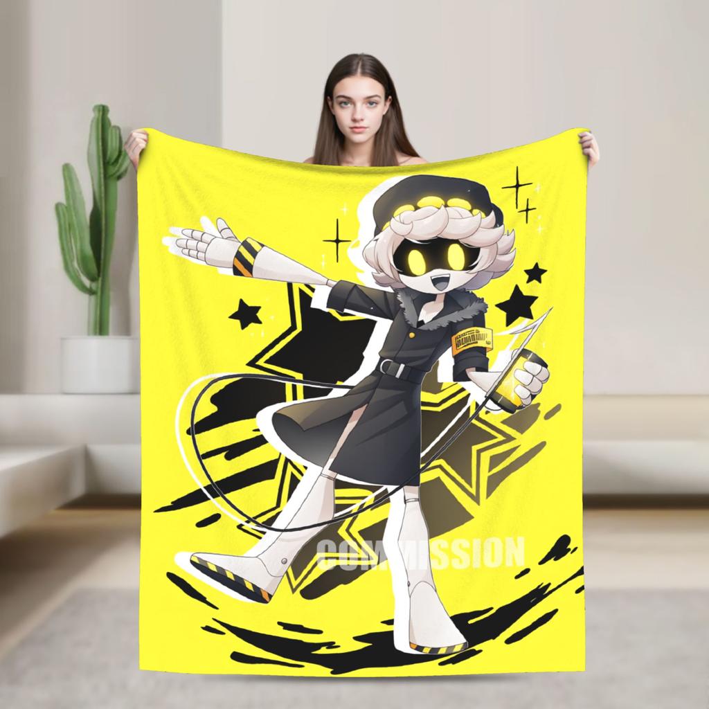 Murder Drones N and Uzi Blanket  Warm Soft Street Trend Plush Throw Blanket For Bedroom Travel Flannel Bedspread Bed Cover
