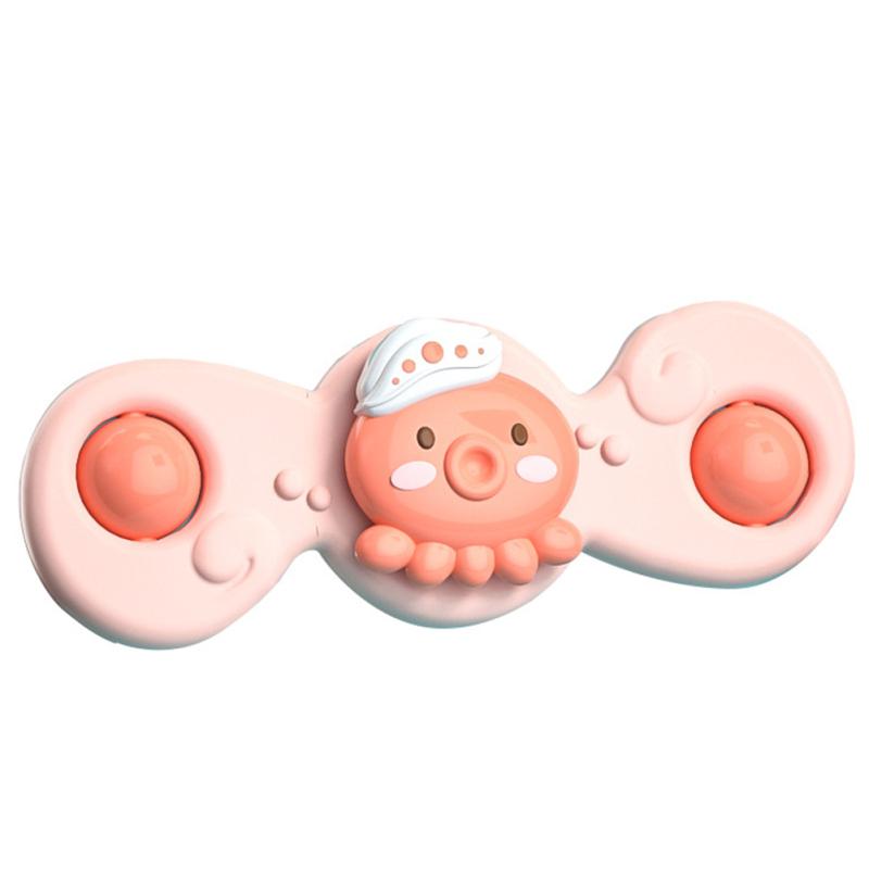 Baby Bath Spinner Toy With Rotating Suction Cup Animal Spinning Top Baby Dining Chairs Toys For