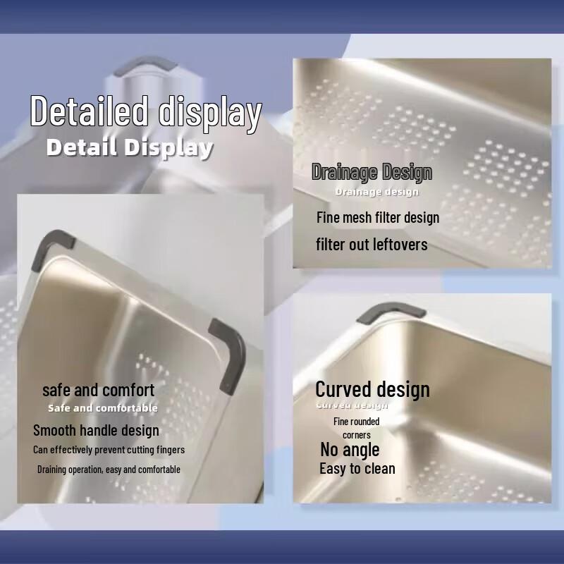 CHENDU Stainless Steel Basin-in-Basin Sink