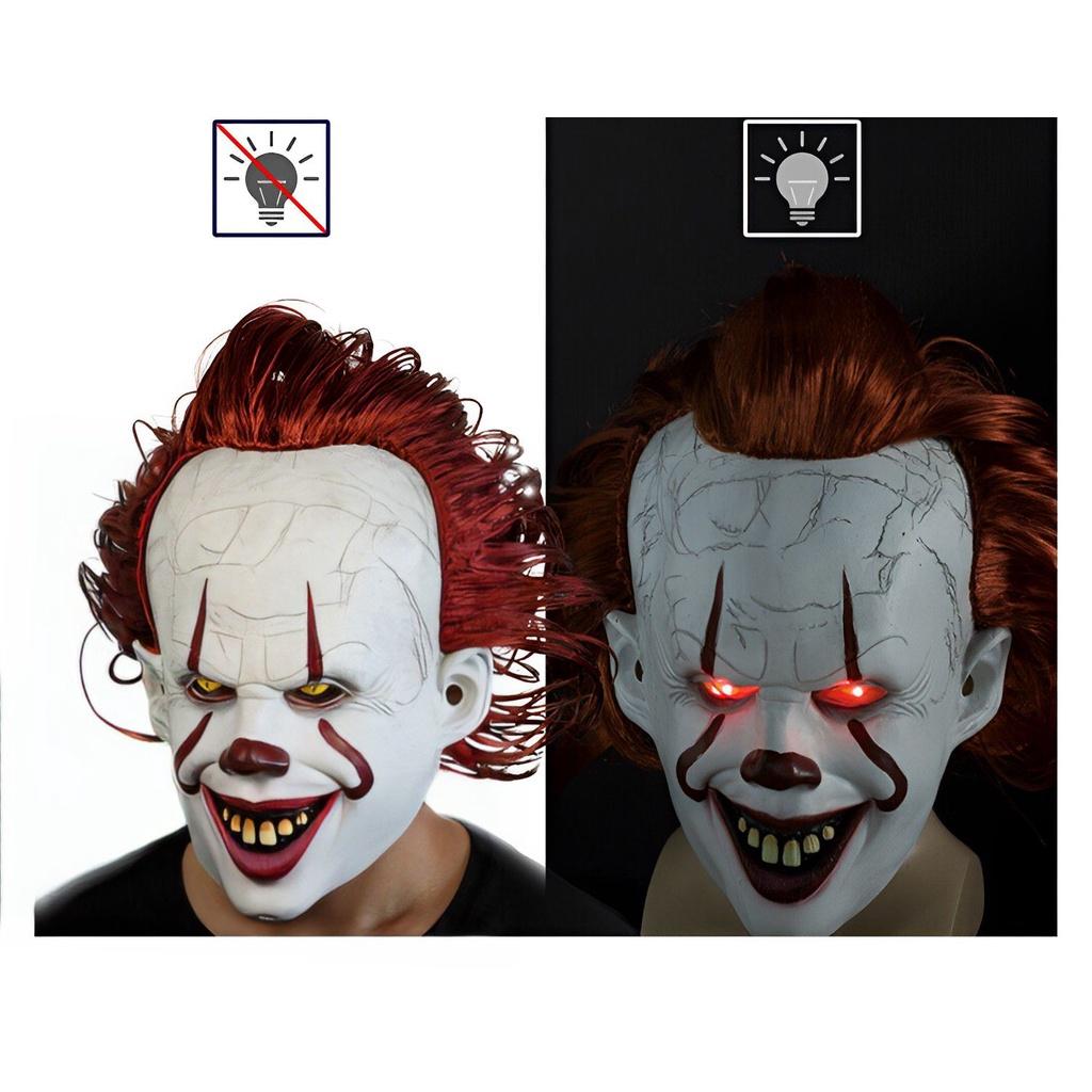 Straszna maska To Stephena Kinga na Halloween dla mężczyzn, kostium Jokera, cosplay
