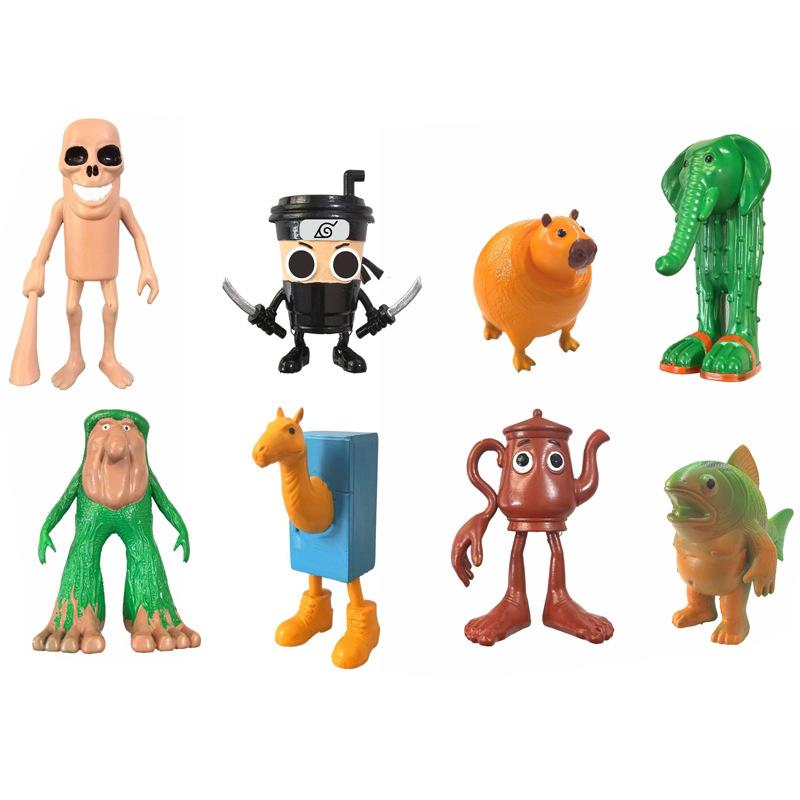 24pz Tralalelo Tralala Giocattoli Figura TungTungTung Sahur Action Figures Tralalelo Tralala Modello Squalo Lirililarila Pvc Giocattoli Regalo