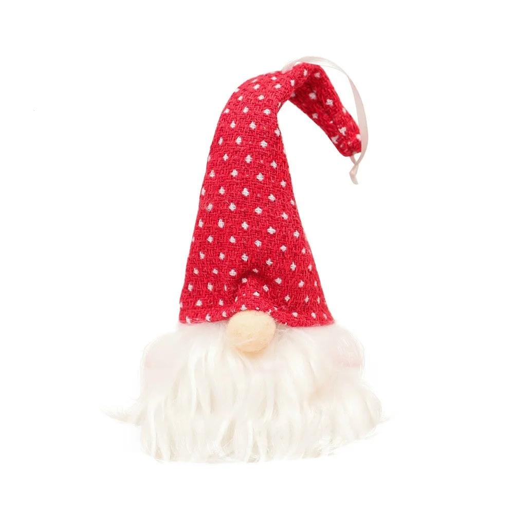 New Fashion Christmas Ornaments Forest Old Man with Lamp Pendant Faceless Doll Luminous Small Pendant Tree Ornaments