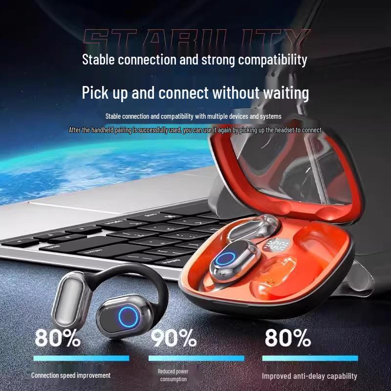 Burmester 2025 Wireless Bone Conduction Headphones - Open Ear Sport Earbuds for Running