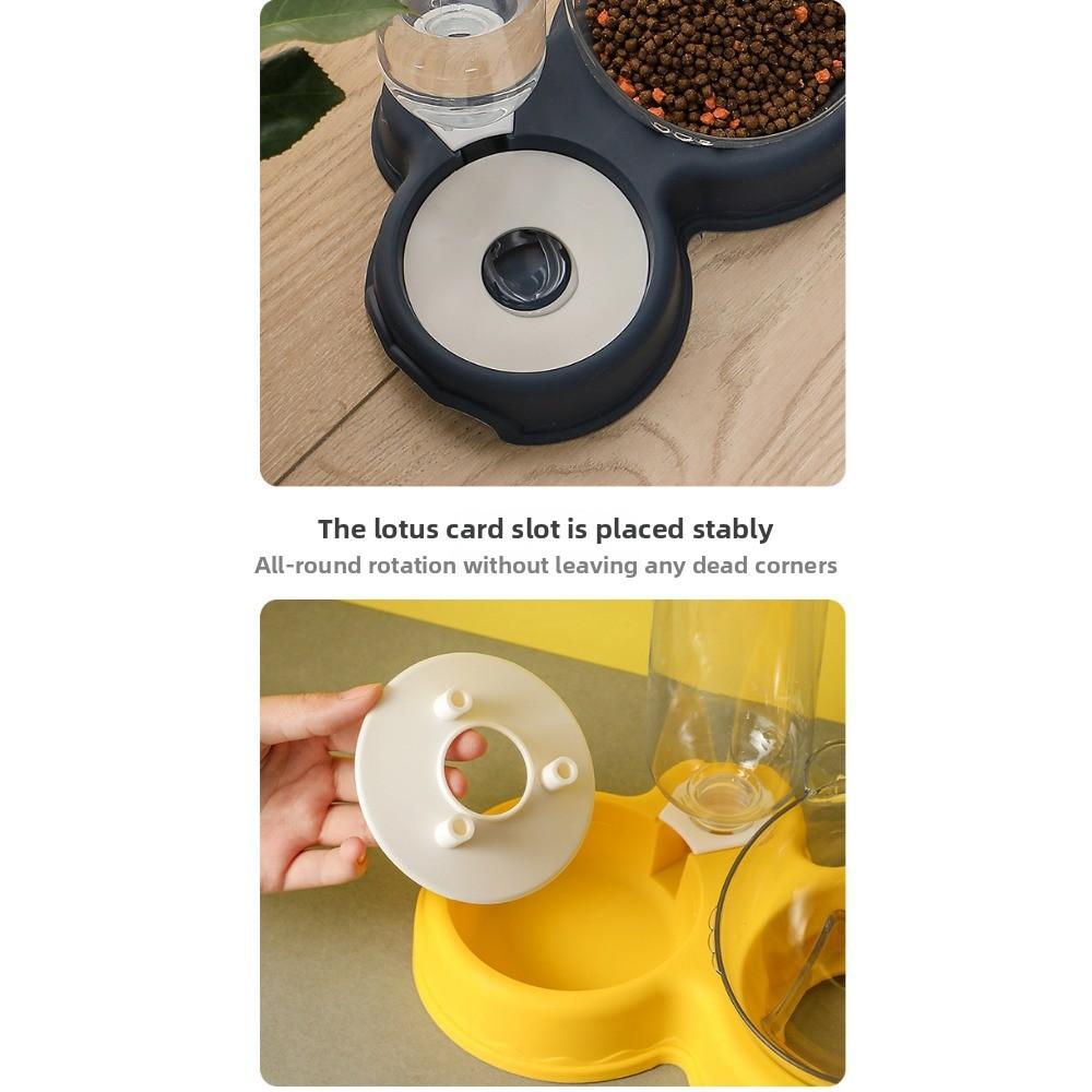 Double Bowl Automatic Pet Feeder Water Dispenser Cat Basin Dog Bowl Cat Bowl Cat Supplies Water Dispenser