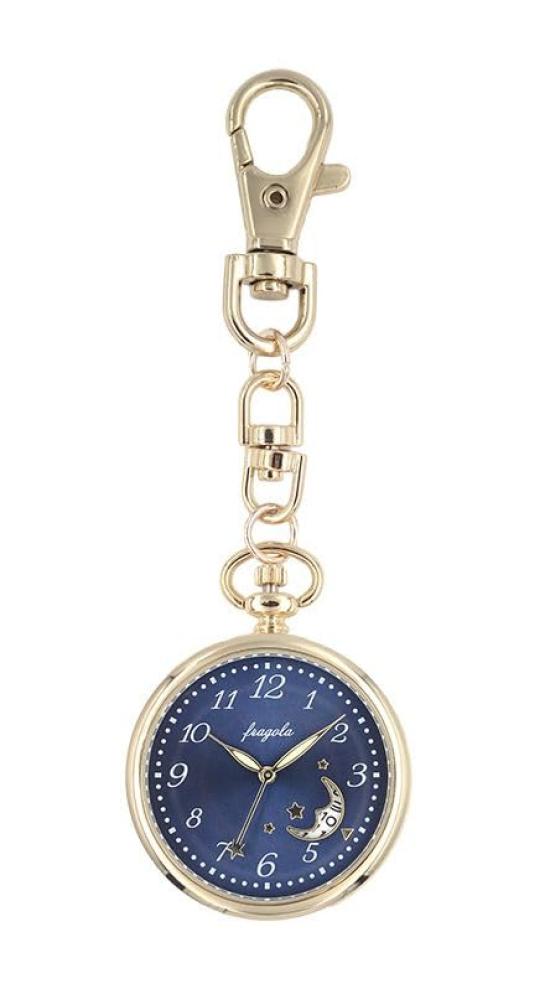 

[Подписаться] Карманные часы-брелок часы fragola Moon Date Charm Watch N03224A-0 GD женские