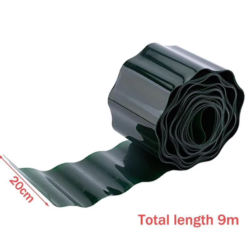 Corrugated Plastic Garden Edging Landscape Edging Border for Lawn Flower & Vegetable Bed Outdoor Decorative Green Fence Barrier