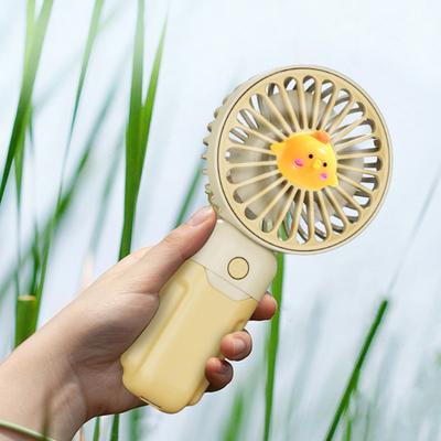 Cartoon Animal Handheld Fan 3 Speed Adjustable USB Rechargeable Summer Cooling Fan with Phone Holder Portable Travel Mini Personal Desk Fan