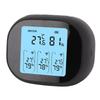 Indoor Outdoor Thermometer Celsius Fahrenheit Switching Visible At Night Wireless Black Temperature
