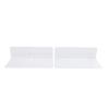 2 Pack Adhesive Floating Shelf Wall Mounted Storage Shelf Display Rack Carbon Steel for Bathroom Kitchen Office White