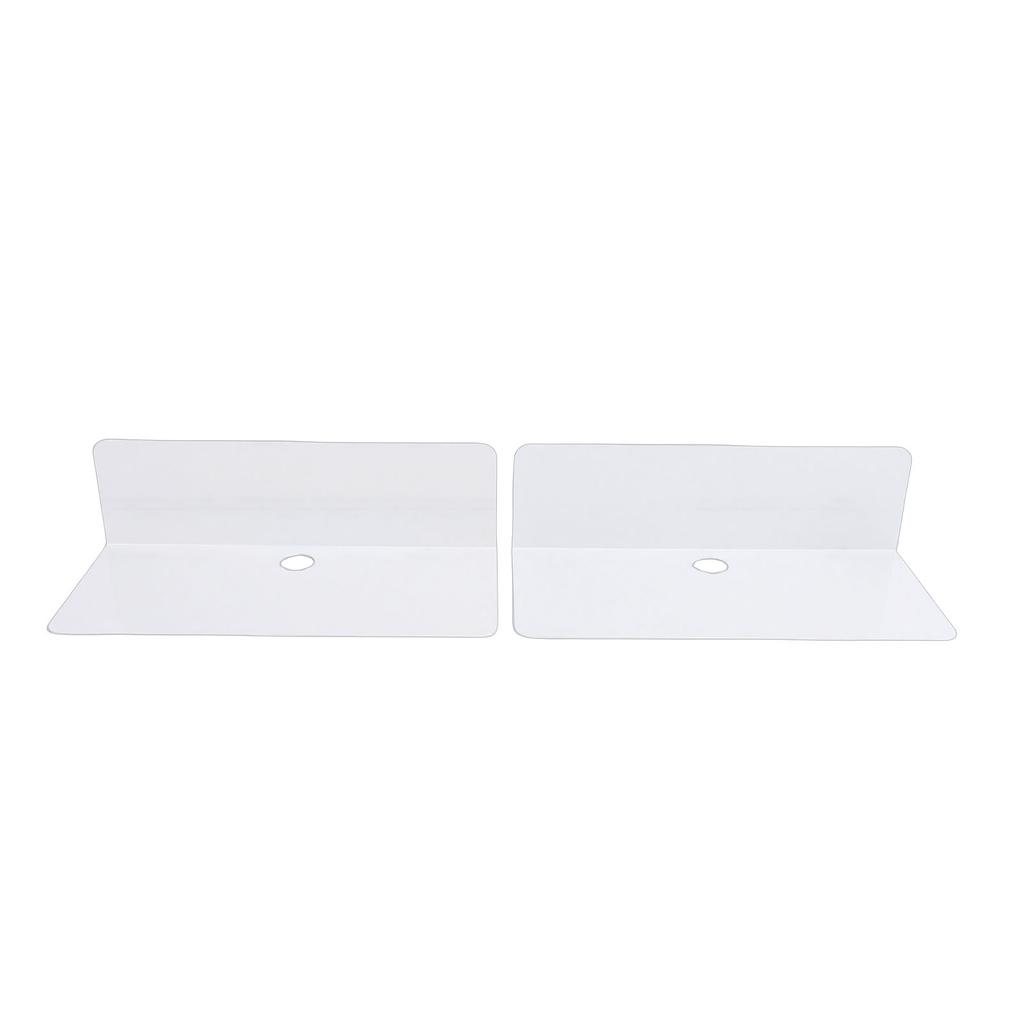 2 Pack Adhesive Floating Shelf Wall Mounted Storage Shelf Display Rack Carbon Steel for Bathroom Kitchen Office White