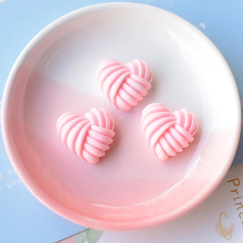 

10Pcs New Cute Resin Mini Cartoon Heart-Shaped Series Flat Back Manicure Parts Embellishments For Hair Bows Accessories