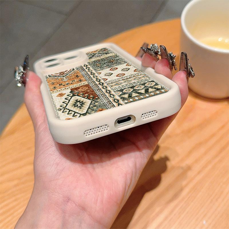Fashion patterned carpet pattern phone case suitable for iPhone 17 16 15 14 13 12 11 Pro/Max/Plus anti drop and shockproof