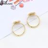 Jewelry Making Supplies 14K Gold Plated 10mm Ring Settings For DIY Women Ring Making Fittings wholesale