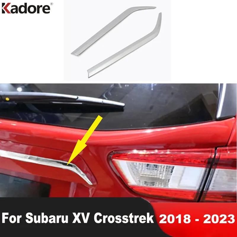Хромированная накладка на крышку багажника для Subaru XV Crosstrek Suv 2018-    Хромированная декоративная полоса на заднюю дверь автомобиля Аксессуары
