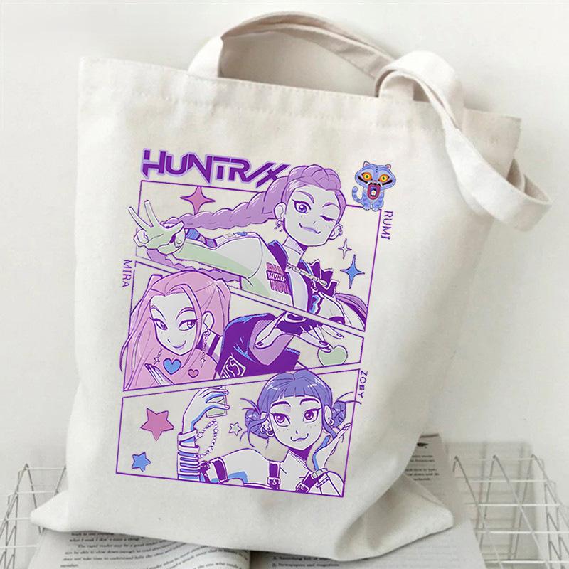 Demon Hunters KPop Demon Hunters Shoulder Backpack Foreign Trade Student Handbag Tuition Bag Large Capacity