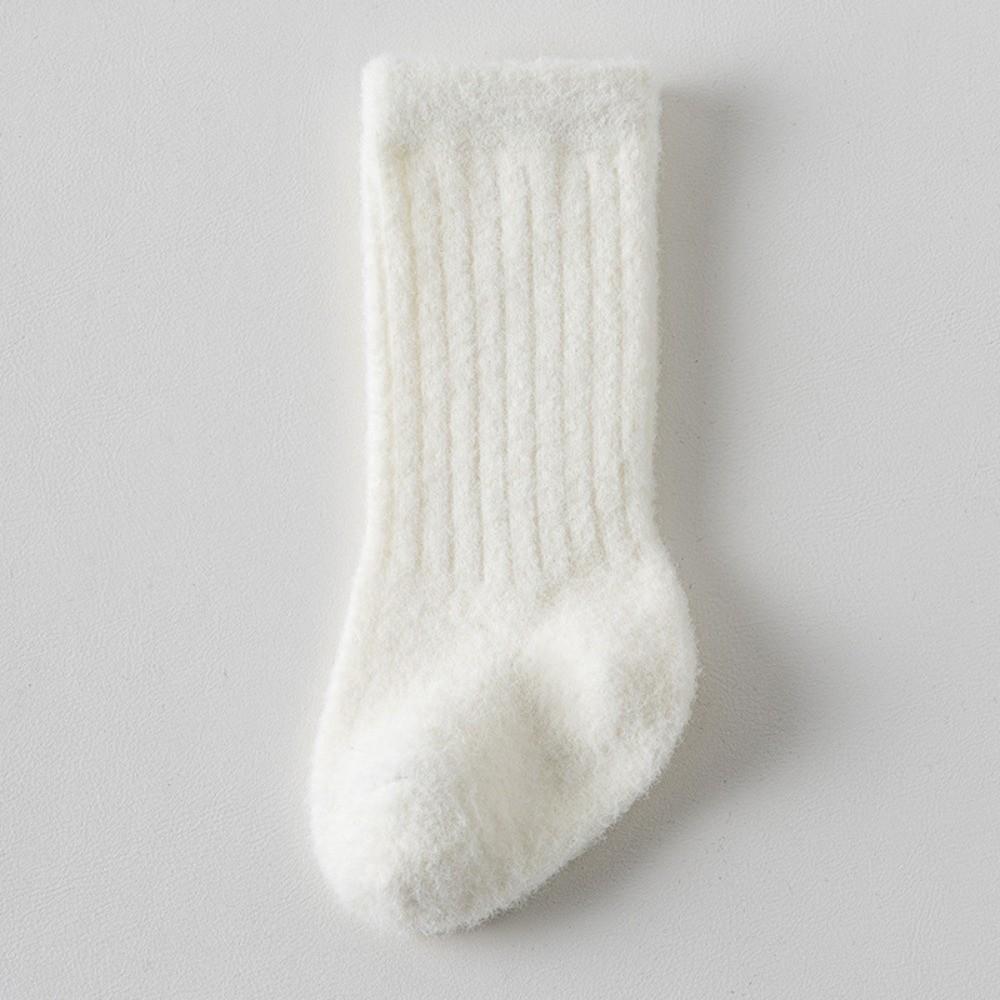 Velvet Terry Infant Floor Socks Solid Color Knitted Socks New Plush Baby Socks  for Newborns