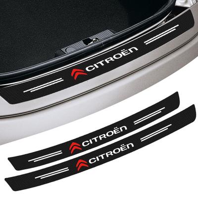 Carbon Fiber Car Tail Trunk Rear Bumper Protector Stickers Scuff Guard Film for DS6 DS3 DS4 DS5 C1 C2 C3 C4 C5 C6 C8 C4L