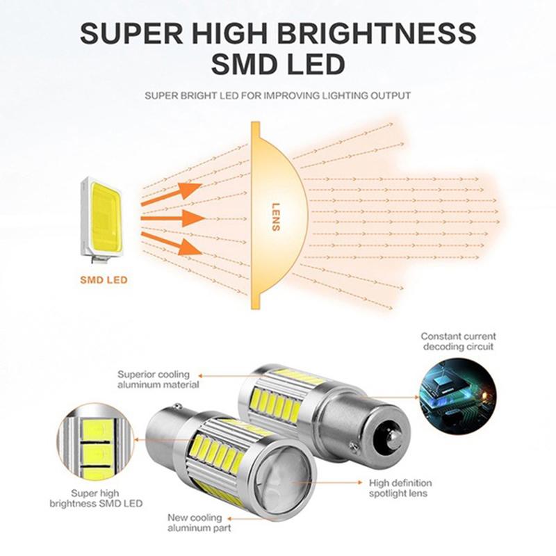 1156 Led Bright Auto Car Tail Brake Turn Signal Light Reverse Lamp Bulb