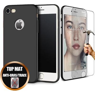 Case and Screen Protector - Apple - iPhone 8 - Silicone TPU - Shockproof - Matte Finish