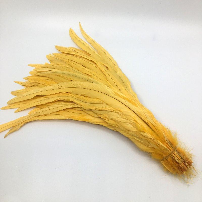 

Rooster Tail feather 100pcs 25-40CM Yellow Red Black Colors DIY Feather Clothing Jewelry Accessories Wedding Party Performance 25-30CM