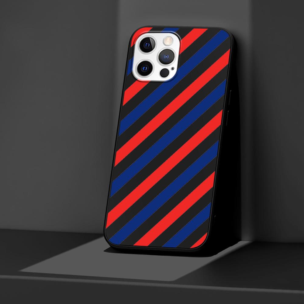 Handyhülle für Apple iPhone 14 11 13 Pro Max 12 Mini XR 7 8 + SE 2020 XS 6 6s Plus Sportmarkenstreifen Silikon Schwarz Hülle