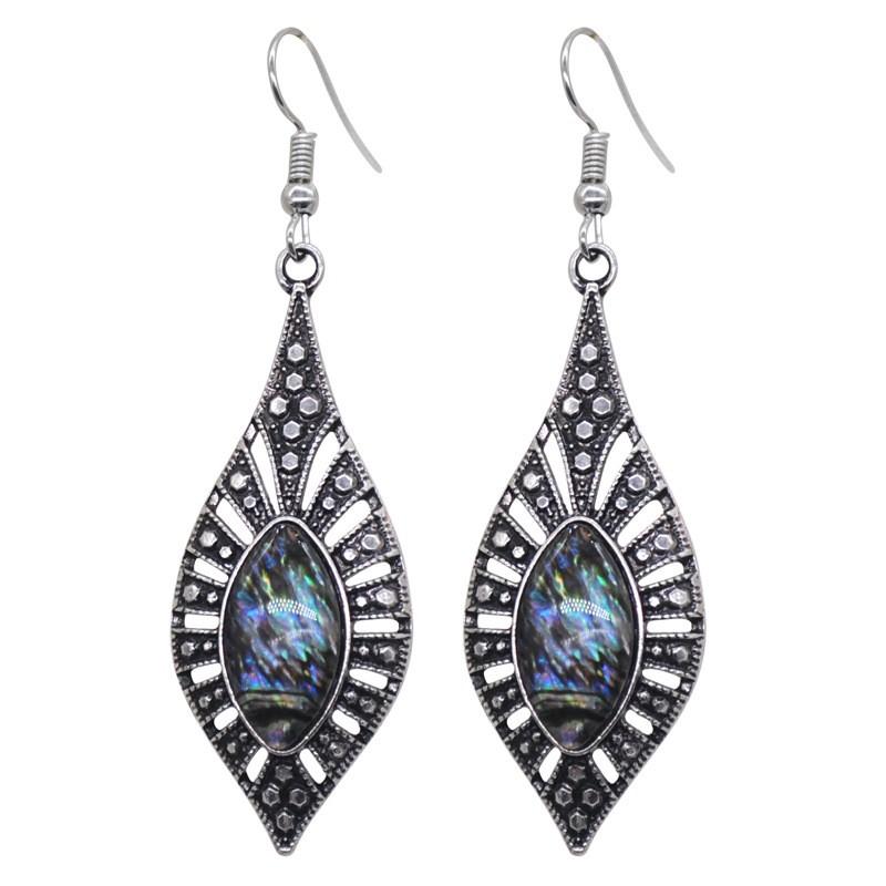 Vintage Style Animal Motif Shell Earrings Women Alloy Studs Boho Chic Ear Jewelry