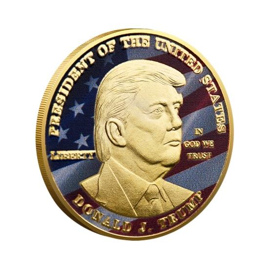 

1/2 шт. памятная монета уникальное изысканное качество изготовления памятная монета Трампа для украшения дома золотистый