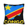 Republic Of Congo Congolese Flag Pillowcases Merch Printing Cushion Cover Decoration Throw Pillow Case Cover Home Multi Size