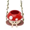 Mushroom Flower Pot Swing Face Planter Succulent Plant Pot Ornament for Wall Ceiling Shelf