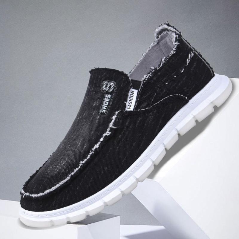 Fashion Slip-ons Plimsoll Sneakers Man Breathable Size 45 Walking Korean Style And Cheap Casual Vulcanize Shoes For Men Without Leather