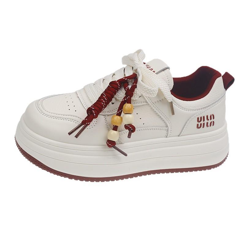 Thick-soled non-slip little white shoes women's autumn 2025 new fashionable versatile and comfortable sports and leisure small board shoes