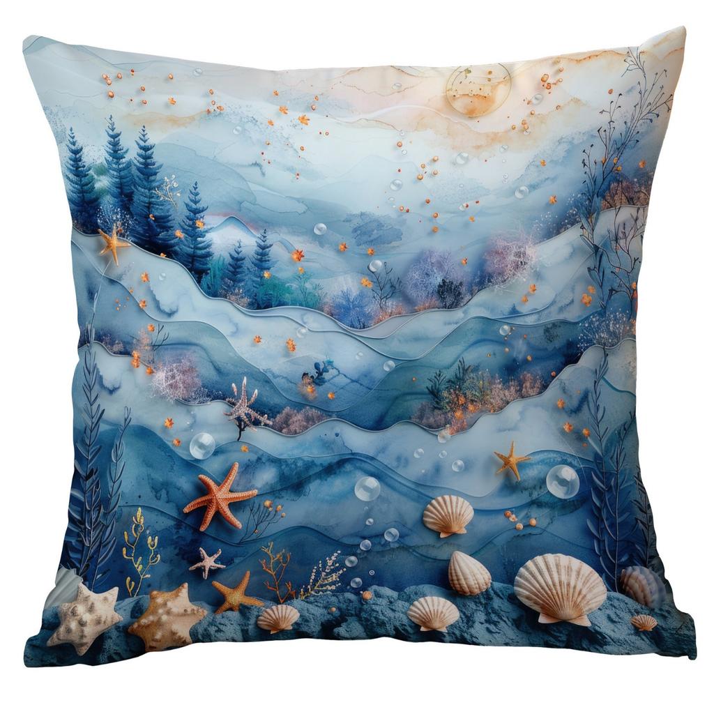 New Fantasy Underwater World Coral Pearl Shell Pillowcase Home Sofa Cushion Cover