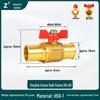 Brass Double Bell Head Rotary Handle Ball Valve 22/28mm for Water, Oil, Gas with Switch and Straight-Through Valve Accessories.