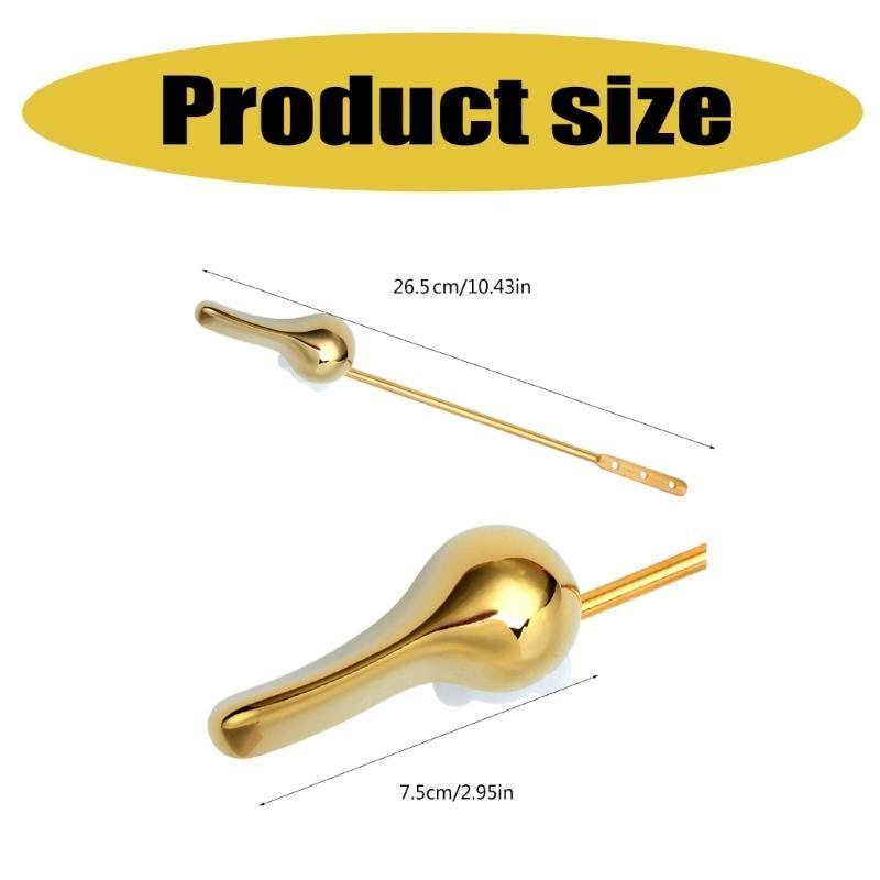 652F Sturdy Toilet Lever Side Mounted Easy Installation Toilet Tanks Lever Bathroom Accessory with Most Toilets Daily Use