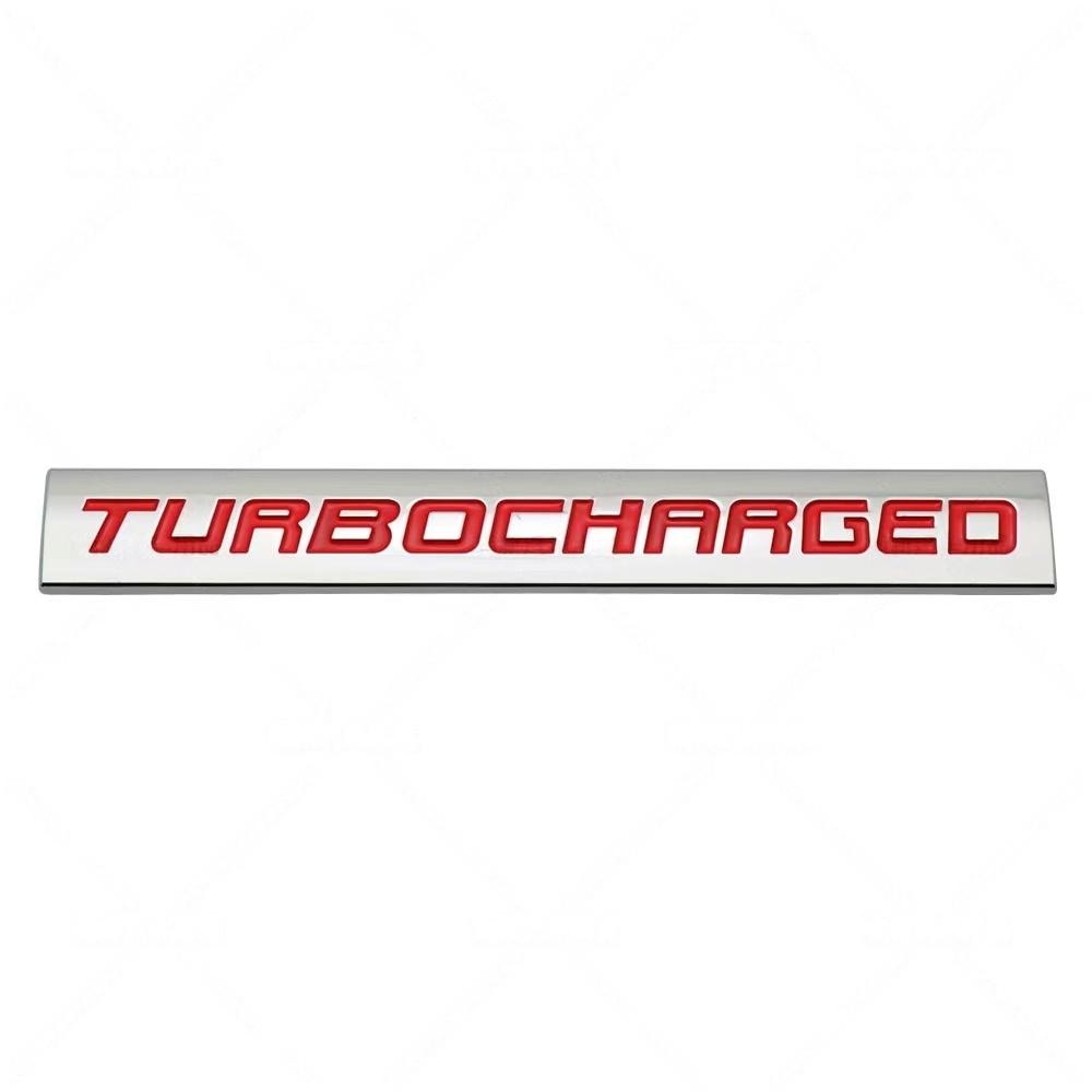 Car Styling Turbocharged 3D Metal Alloy Adhesive Emblem Rear Trunk Badge Fender Sticker Car Body Logo Decal Auto Accessory