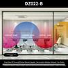 Ultra-Transparent Gradient Glass Film: Round Removable Office Partition Sticker
