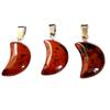 Mahogany Red Obsidian Small Moon Pendant + Chain
