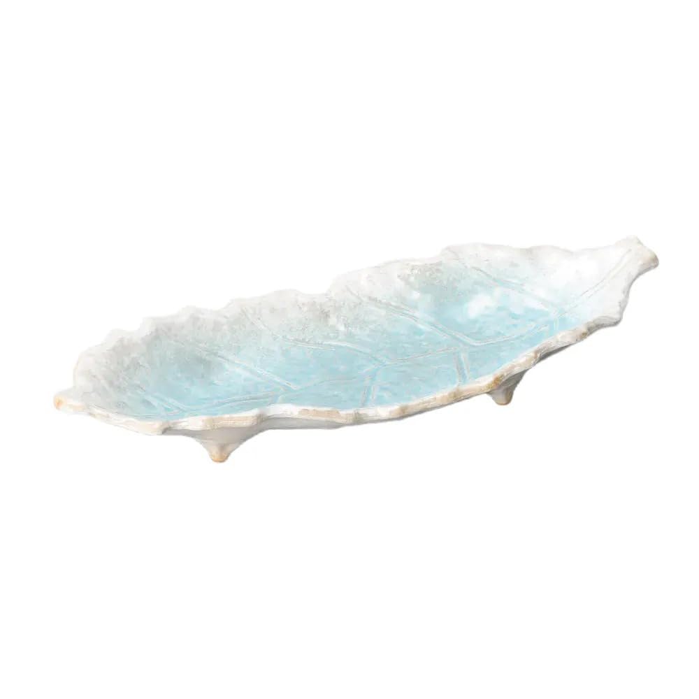 Blue 13.0 Konoha Plate | Banko Ware Large Plate [41 x 17.5 x 5.5 cm]