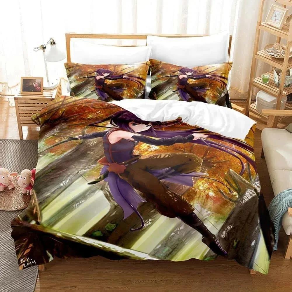 3D Cartoon Log Horizon Bedding Set Single Twin Full Queen King Size Bed Set Adult Kid Bedroom Duvet Cover Sets For Home Textiles