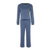 Svart strikket pyjamassett med ledning Thmaw21pt0009