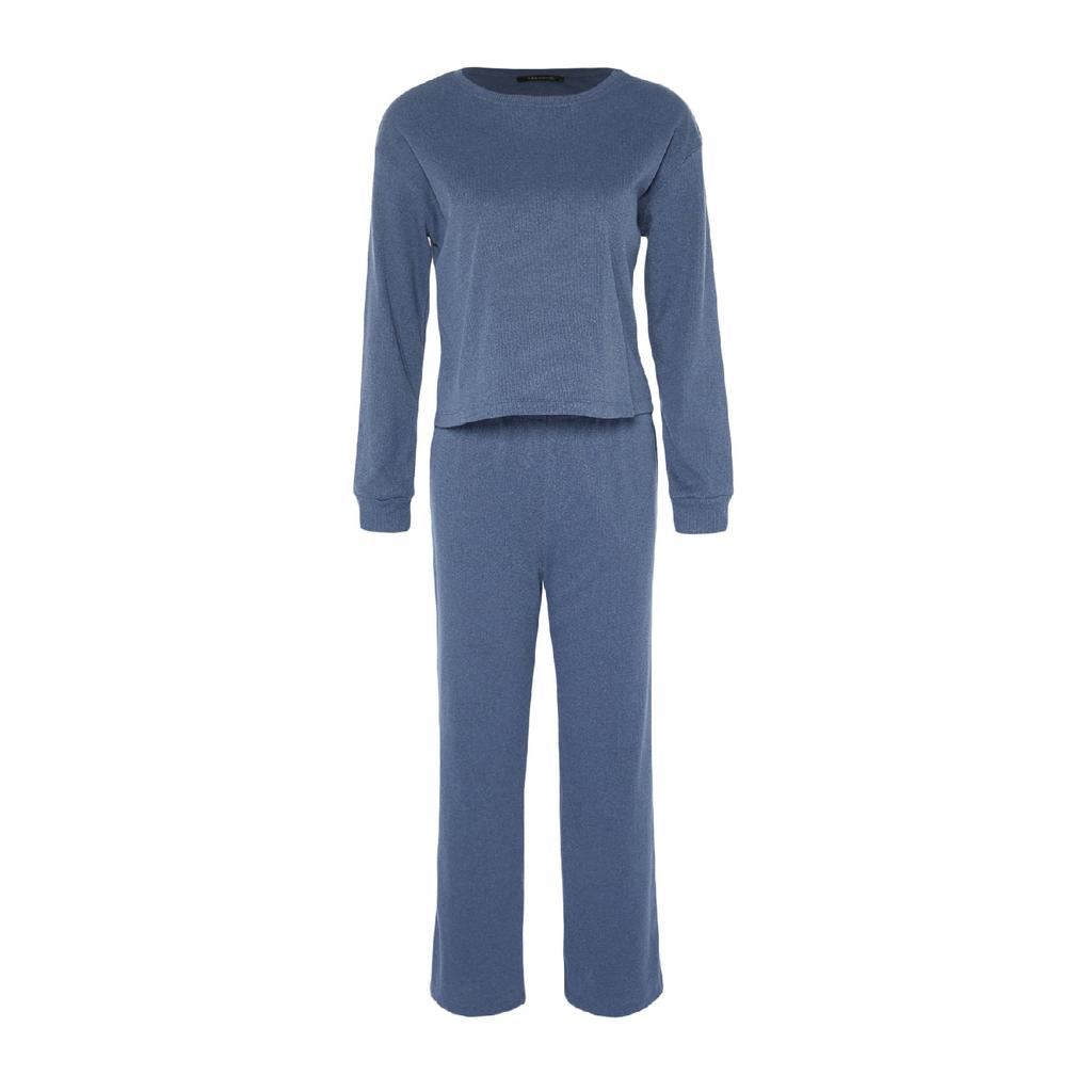 Svart strikket pyjamassett med ledning Thmaw21pt0009