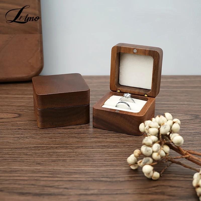Scatola Gioielli Lussuosa in Legno Scatola Anelli Nuziali Scatola per Anelli Orecchini Scatola Organizzatore Gioielli Scatola Confezione Regalo Gioielli Pacchetto Braccialetti