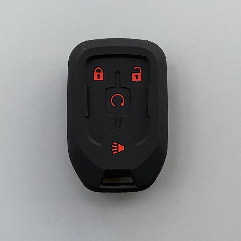 Silicone Car Key Cover Case Fob For Chevrolet Suburban Silverado GMC Terrain Yukon Tahoe Sierra Smart Auto Accessories Key Ring