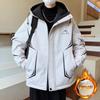 Autumn and Winter Fleece Jacket 13 Years Old Boy Junior High School Student 14 Thickened Cotton Coat 15 Handsome Older Children's Winter Jacket 16