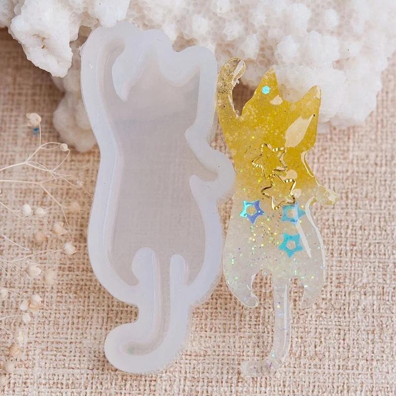 Kitten Claw Keychain Mold Cat Little Heart DIY Resin Mold Crystal Epoxy Silicone Mold Pendant Jewelry Making Casting Mould