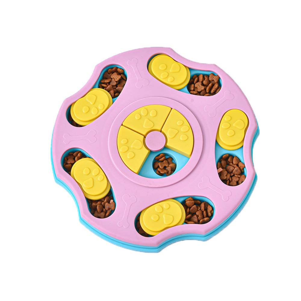 

Plastic Dog Slow Feeder Pet Puzzle Toys Game Interactive Dog Slowly Eating Bowl Bite-resistant Increase IQ Pet Feeding Plates рожевий