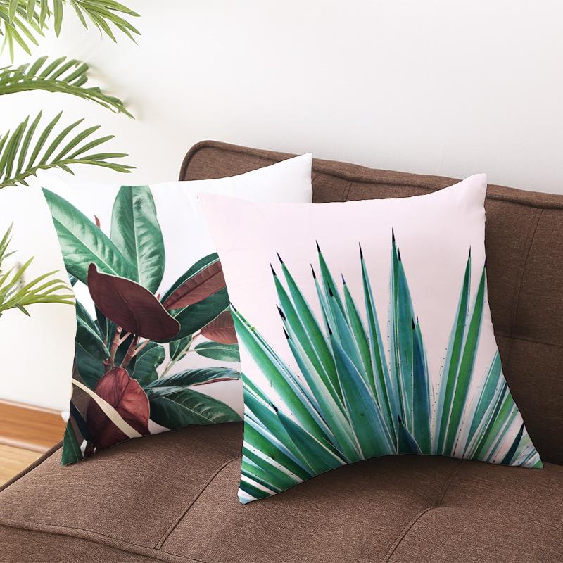 Ins Internet Celebrity Nordic Cactus Plant Peach Skin Car Sofa Pillow Cover Cushion Cover Home